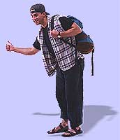 This plaid-vested hitch-hiker is one of the newest manifestations of the phenomenon. 